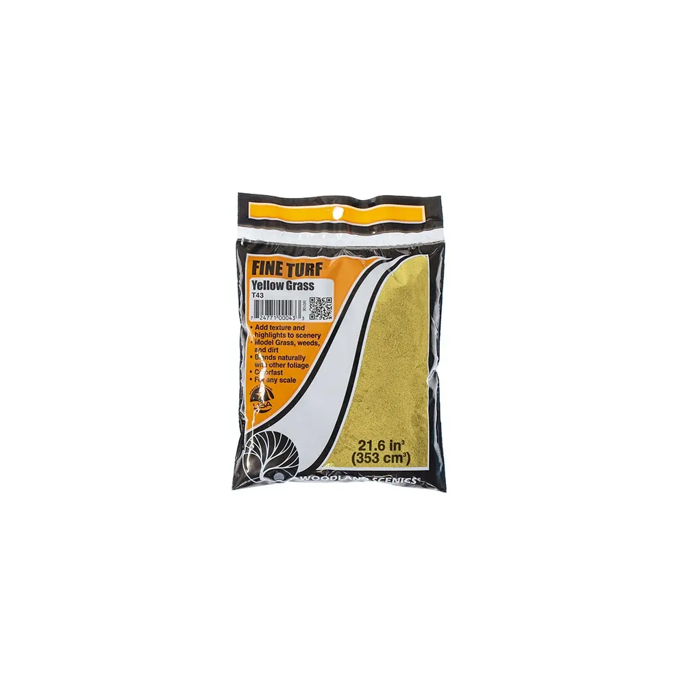 Flocage fin jaune clair - Woodland Scenics T43 - Toutes échelles - 353 mL - 2