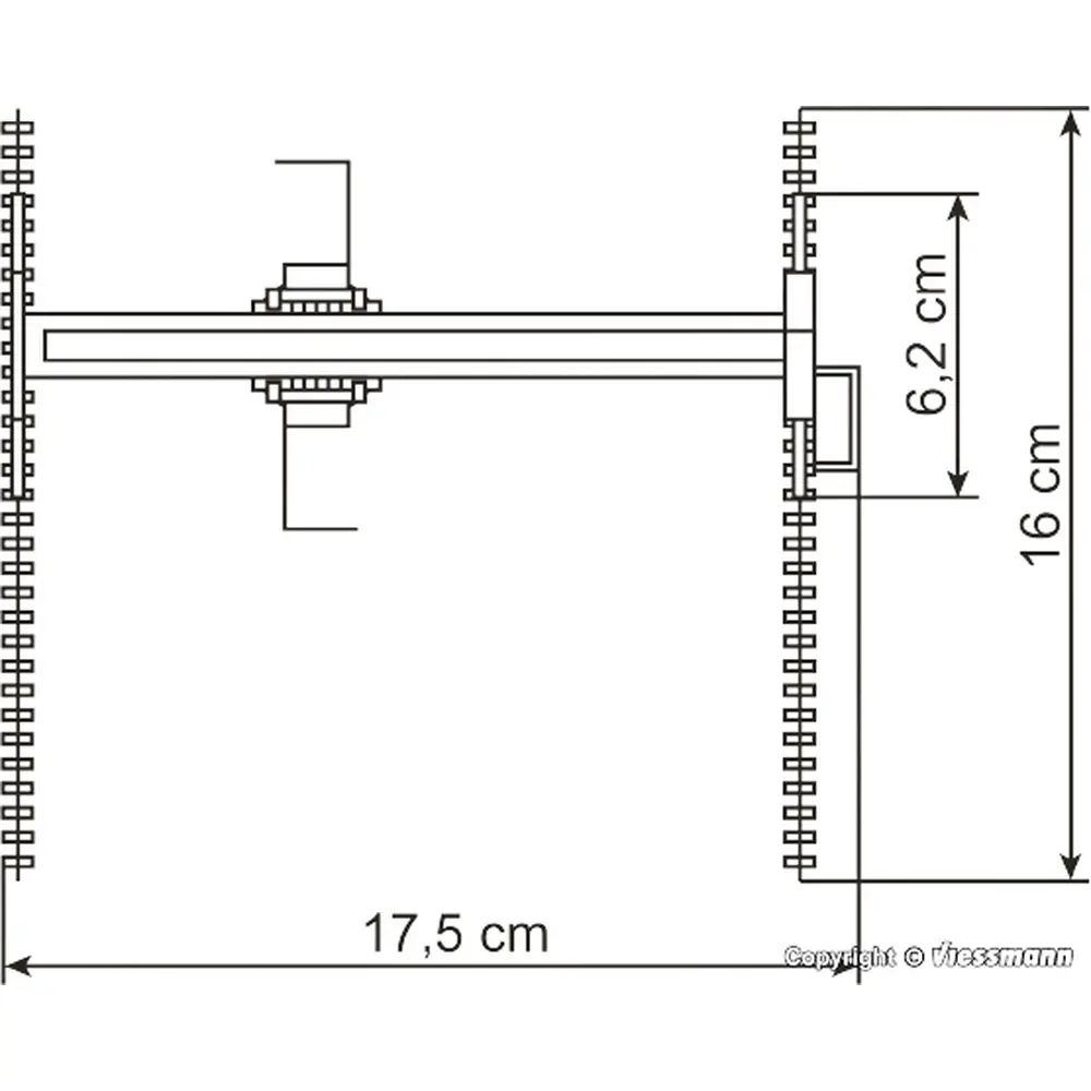 Grue à conteneur - VOLLMER 47905 - Échelle N 1/160 - 175 x 62 / 160 x 83 mm - 5
