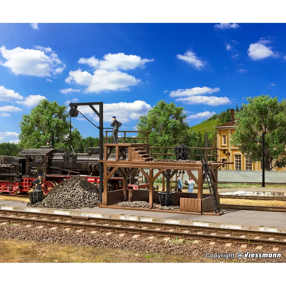 Installation ferroviaire de charbon - Vollmer 45773 - HO 1/87 - 94 x 34 x 78 mm - 2