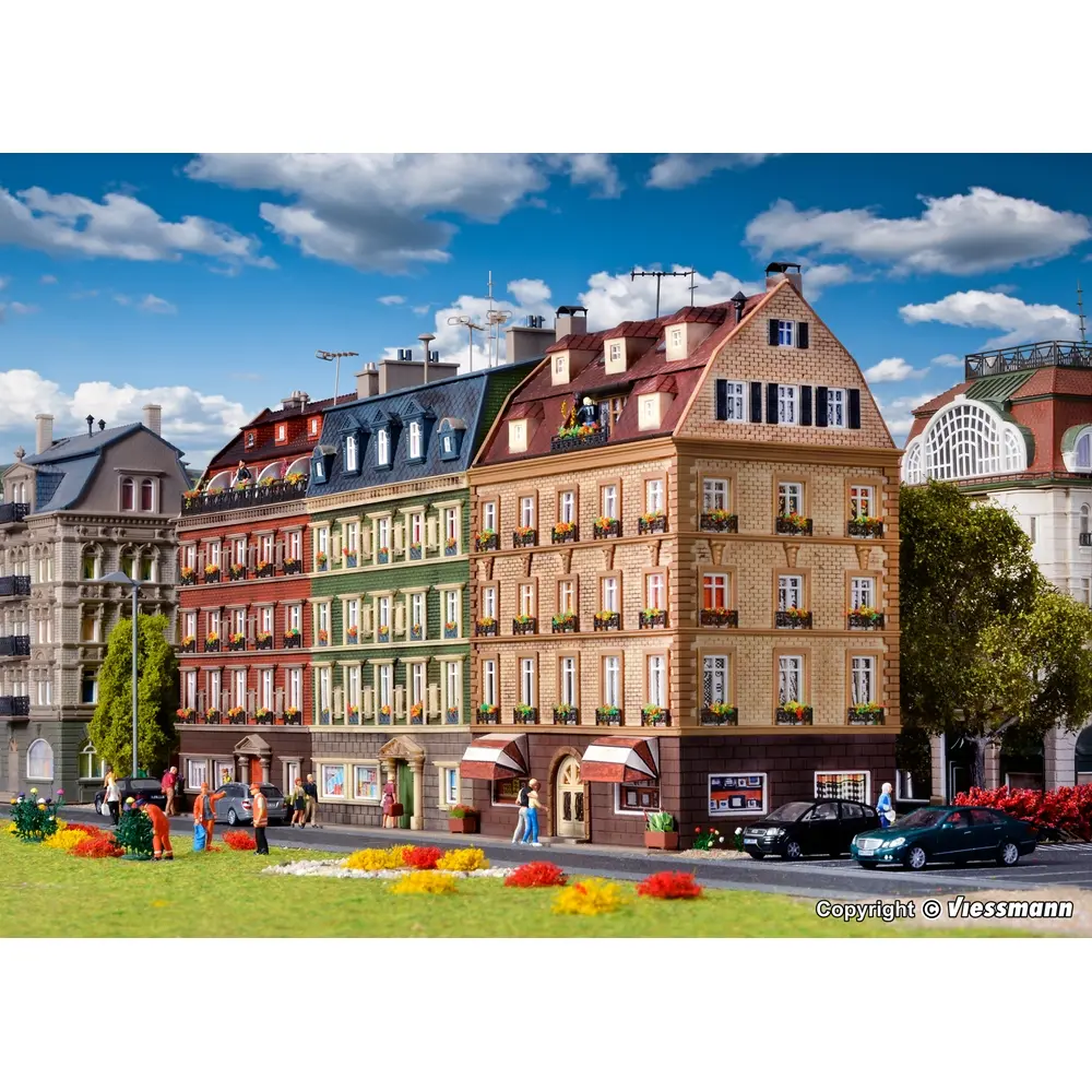 Bloc de trois immeubles d'appartements - VOLLMER 43780 - HO 1/87 - 3