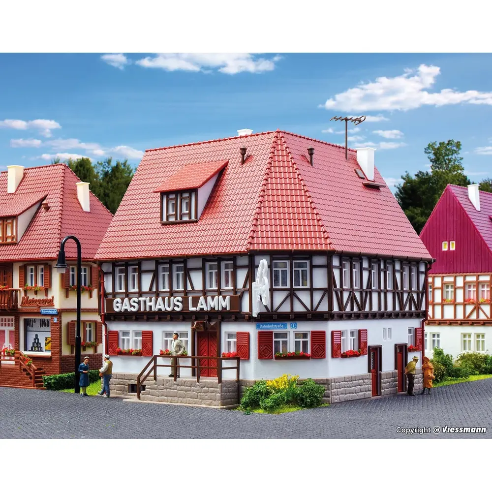 Maquette Restaurant - Vollmer 43645 - HO 1:87 - 142 x 132 x 140 mm - 7