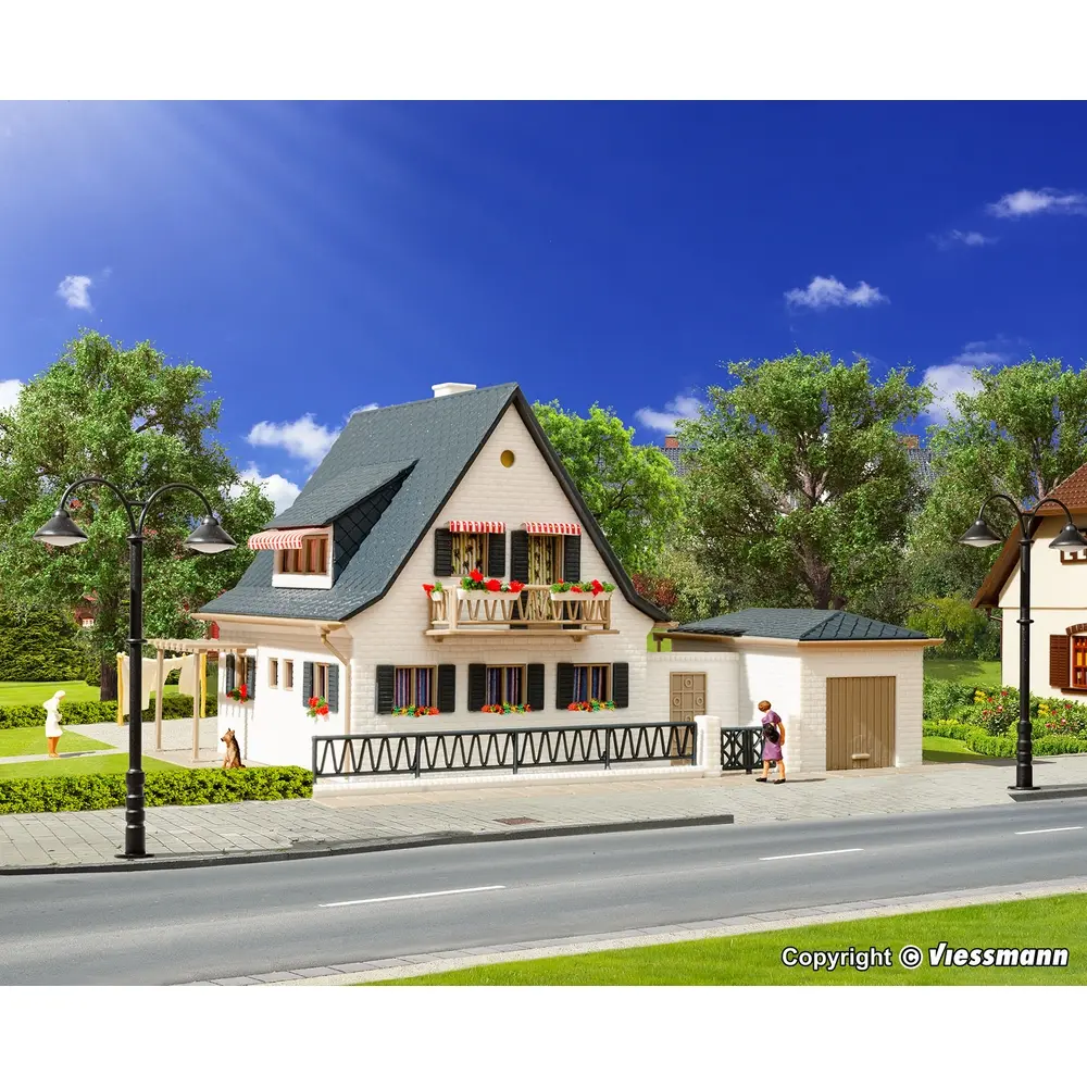 Maison avec garage de campagne - VOLLMER 43718 - HO 1/87 - 3