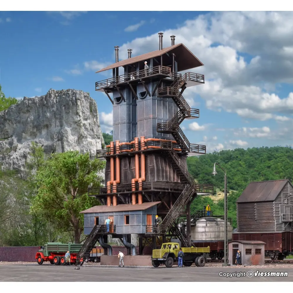Raffinerie de Chaux avec passage pour locomotives - VOLLMER 45725 - HO 1/87 - 3