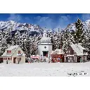 Village de Noël avec éclairage LED, fonctionnel - VOLLMER 42413 - HO 1/87 - 4