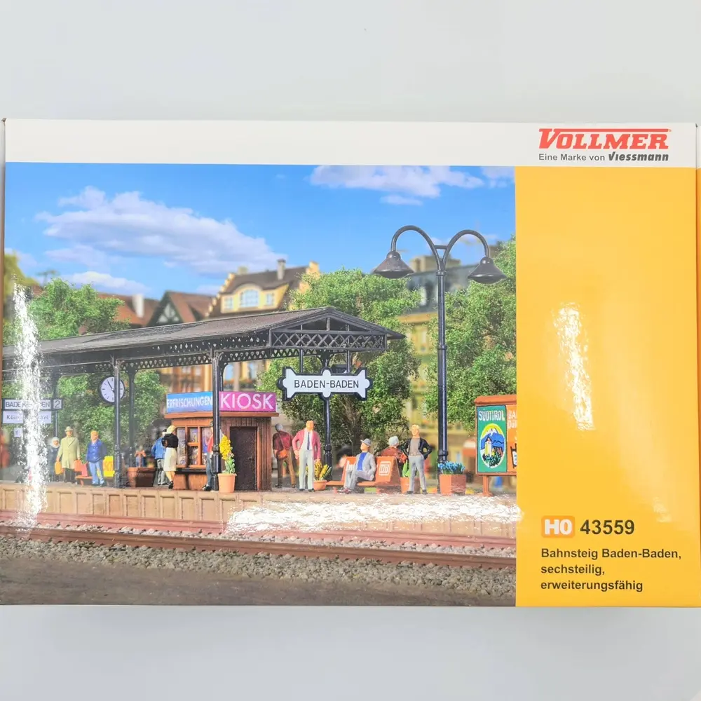 Quai de gare Baden-Baden extensible VOLLMER 43559 - HO 1/87 - 3
