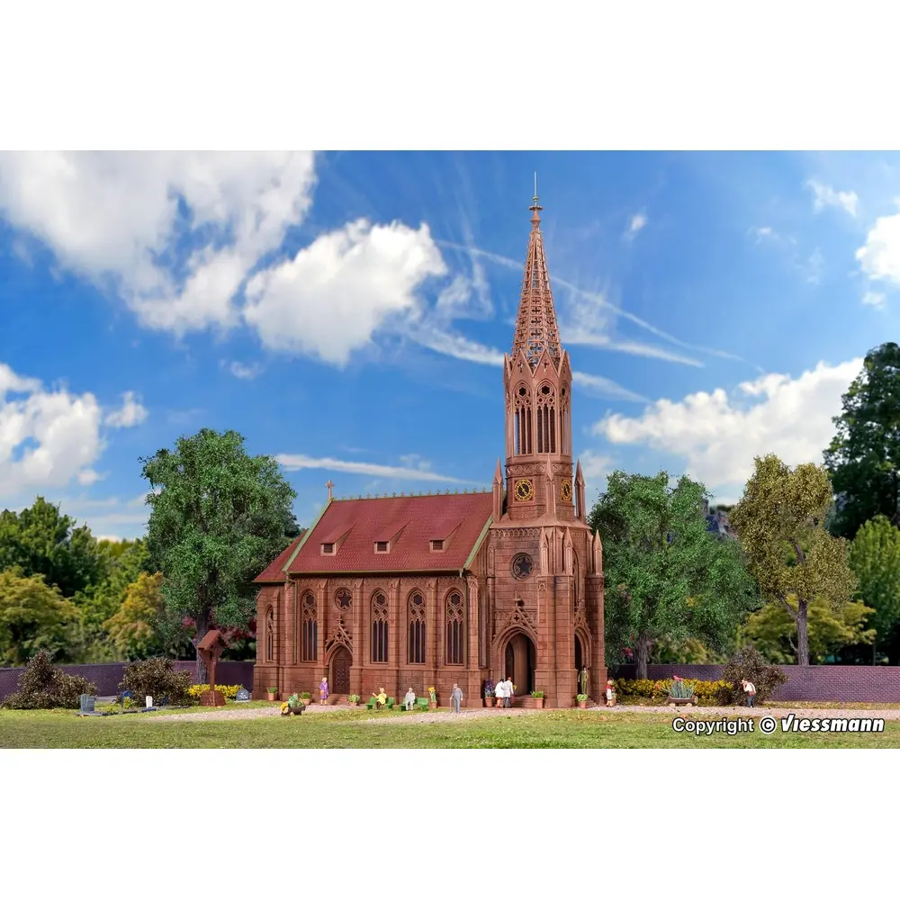 Église de la ville de Stuttgart-Berg - VOLLMER 43739 - HO 1/87 - 3