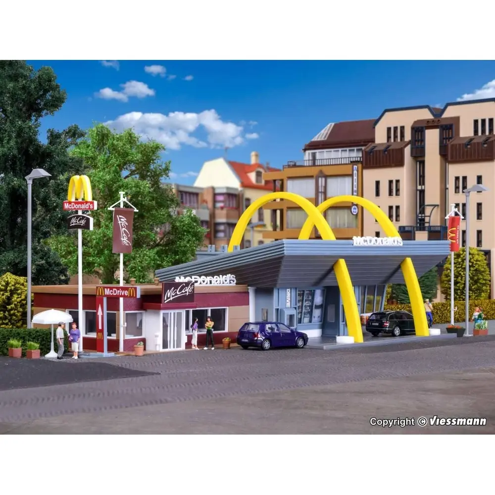 McDonald's Restaurant avec McCafé Vollmer 43635 - HO : 1/87 -270x158x98mm - 4