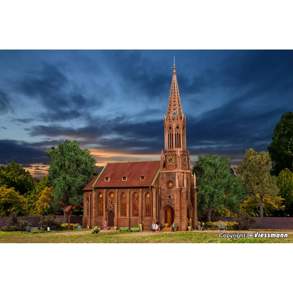 Église de la ville de Stuttgart-Berg - VOLLMER 43739 - HO 1/87 - 4