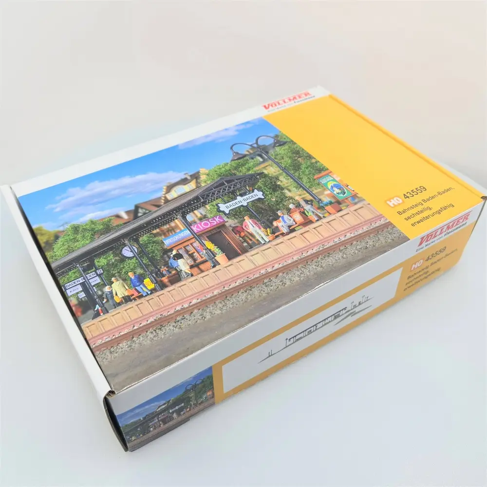 Quai de gare Baden-Baden extensible VOLLMER 43559 - HO 1/87 - 4