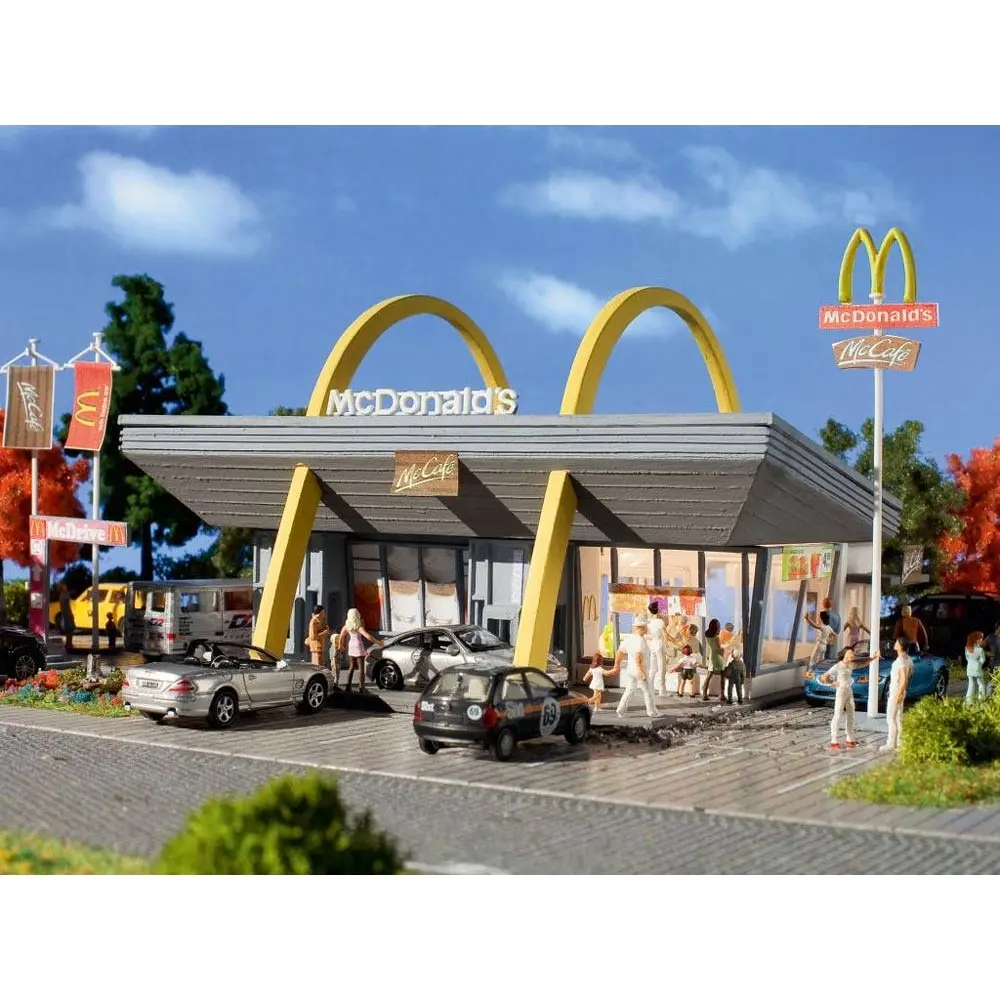 McDonald's Restaurant avec McDrive Vollmer 43634 - HO : 1/87 - 176 x 158 x 98 mm - 2