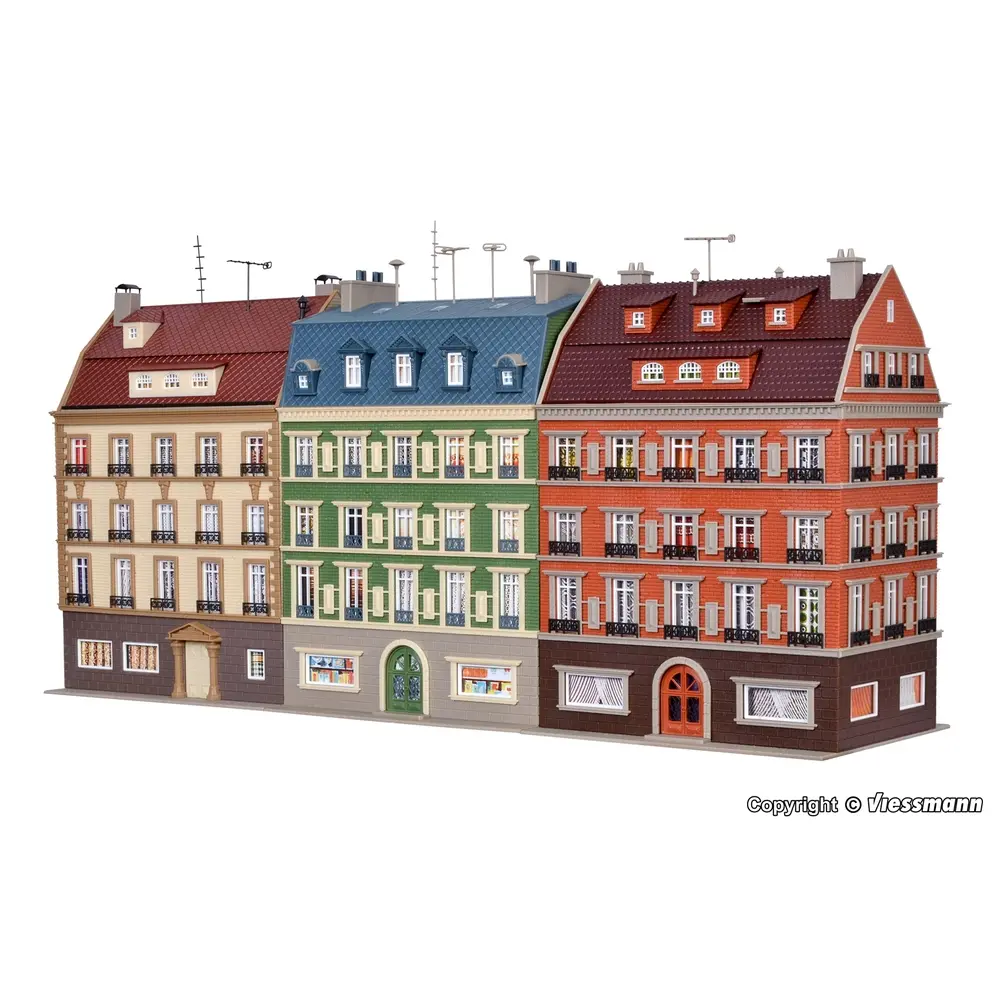 Bloc de trois immeubles d'appartements - VOLLMER 43780 - HO 1/87 - 2