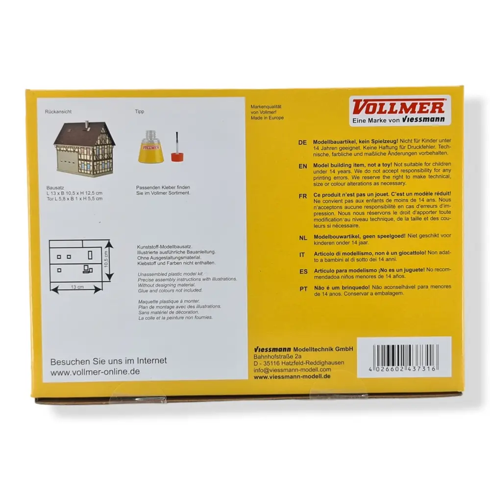 Kit maquettes agricoles - Vollmer 43731 - HO 1:87 - 580 x 10 x 55 mm - 5