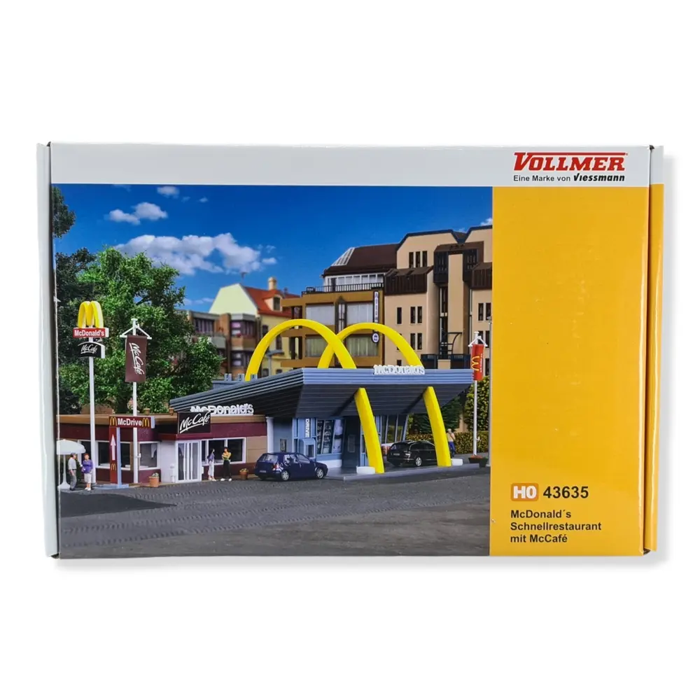 McDonald's Restaurant avec McCafé Vollmer 43635 - HO : 1/87 -270x158x98mm - 5