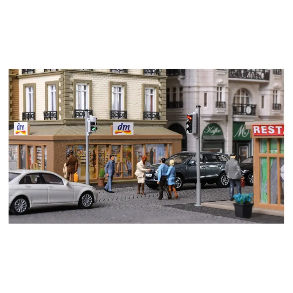 Lot de 2 Feux de signalisation piétons Viessmann 5095 - HO 1/87 - EP III / IV - 2