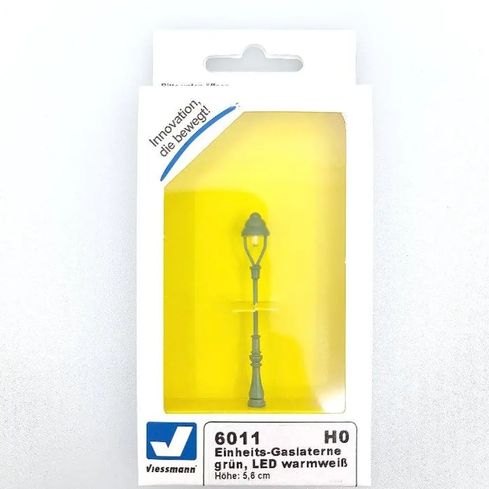 Lanterne à gaz Viessmann 6011 standard verte - HO 1/87 - hauteur 56 mm - 2