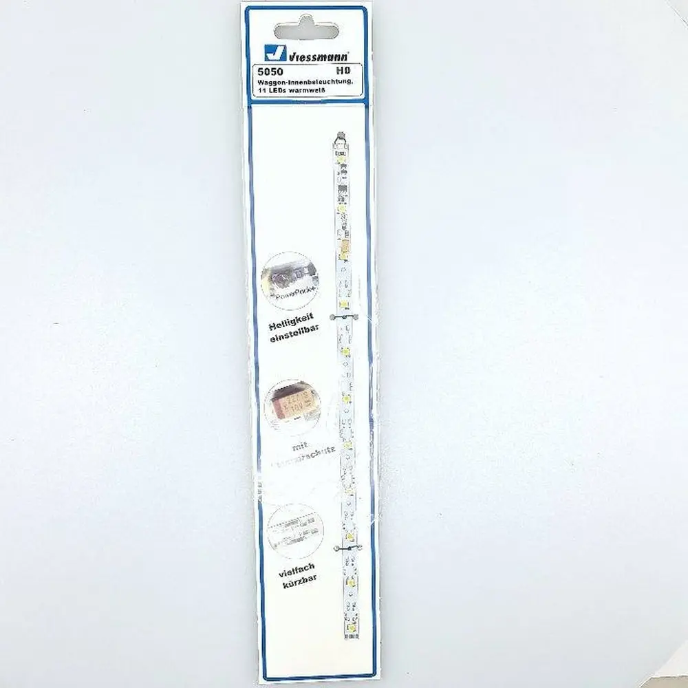 Éclairage intérieur pour voiture Viessmann 5050 - HO 1/87 - 11 LED blanc chaud - 2