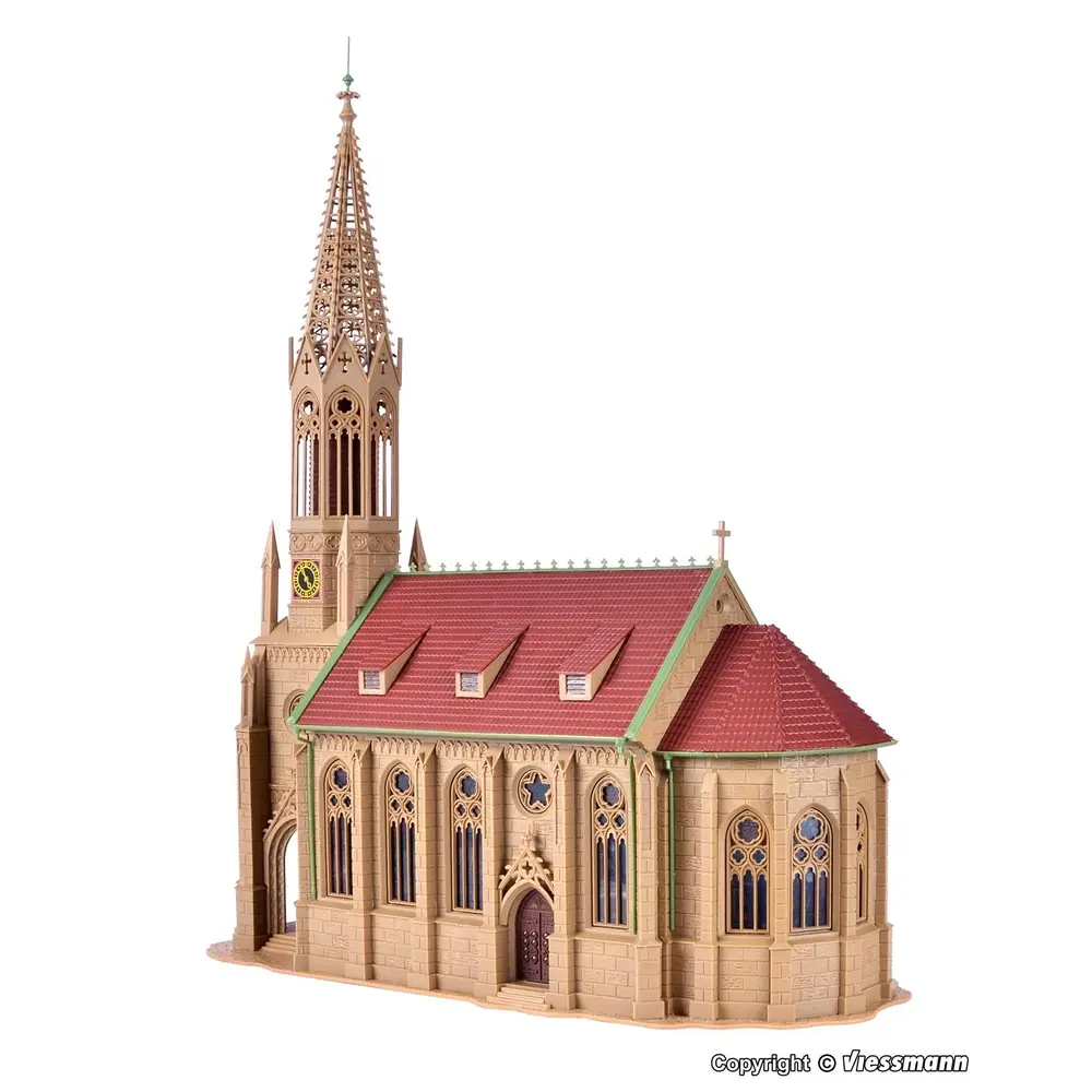 Église de la ville de Stuttgart-Berg - VOLLMER 43739 - HO 1/87 - 2