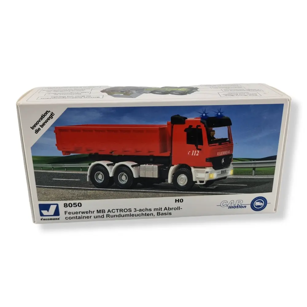 Camion de pompiers Mercedes-Benz ACTROS équipé du système CarMotion - VIESSMANN 8050 - HO - 3