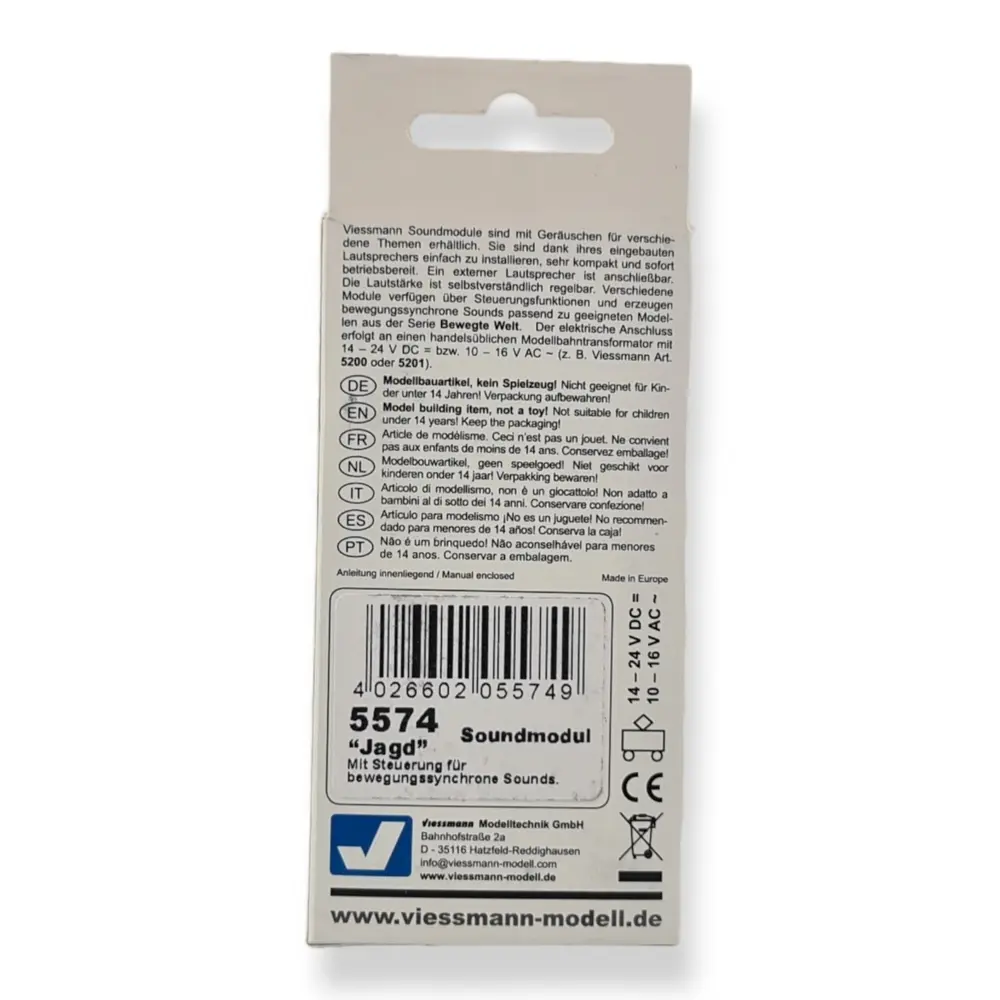 Haut-parleur "tir fusil de chasse" Viessmann 5574 - pour figurine 1529 - 3