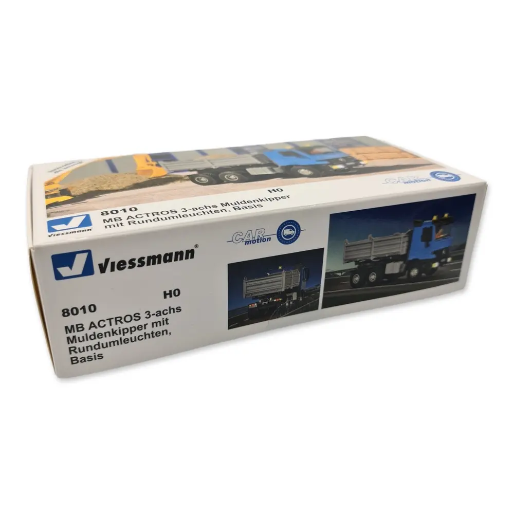 Camion benne motorisé Mercedes-Benz ACTROS Viessmann 8010 - HO 1/87  livrée Bleue - 3