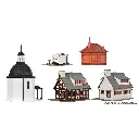 Village de Noël avec éclairage LED, fonctionnel - VOLLMER 42413 - HO 1/87 - 3