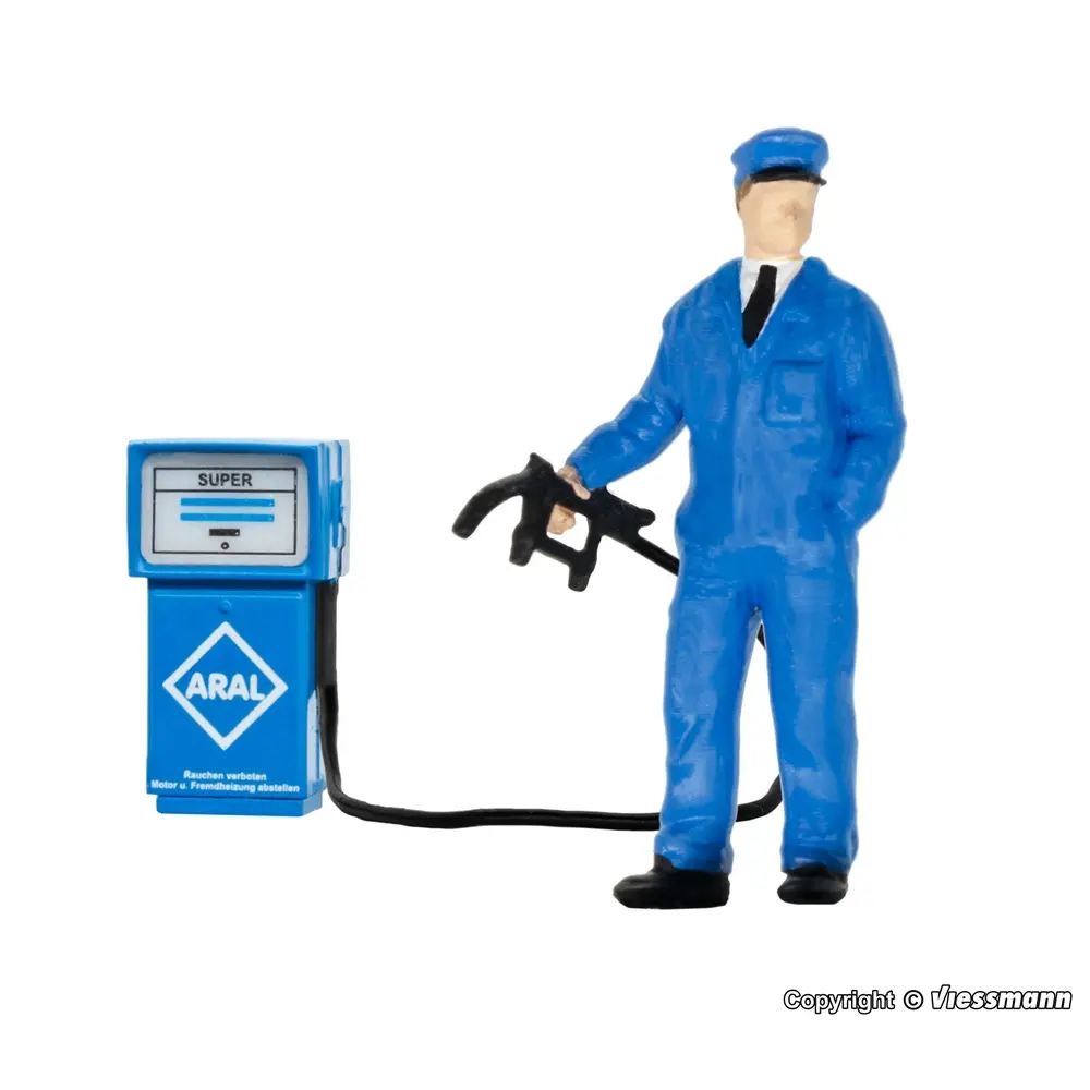 Figurine animée - Employé de station service en mouvement - Viessmann 1558 - HO 1/87 - 2