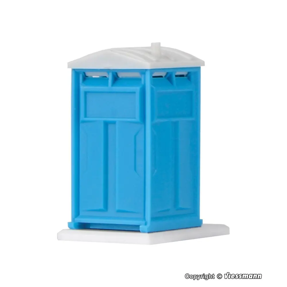 Cabine de toilette occupée, porte animé et personnage VIESSMANN 1545 - HO 1/87 - 3