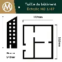 Maquette Restaurant - Vollmer 43645 - HO 1:87 - 142 x 132 x 140 mm - 6