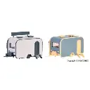 Food Trucks lot de deux caravanes aménagées - Vollmer 45144 - HO 1/87 - 3