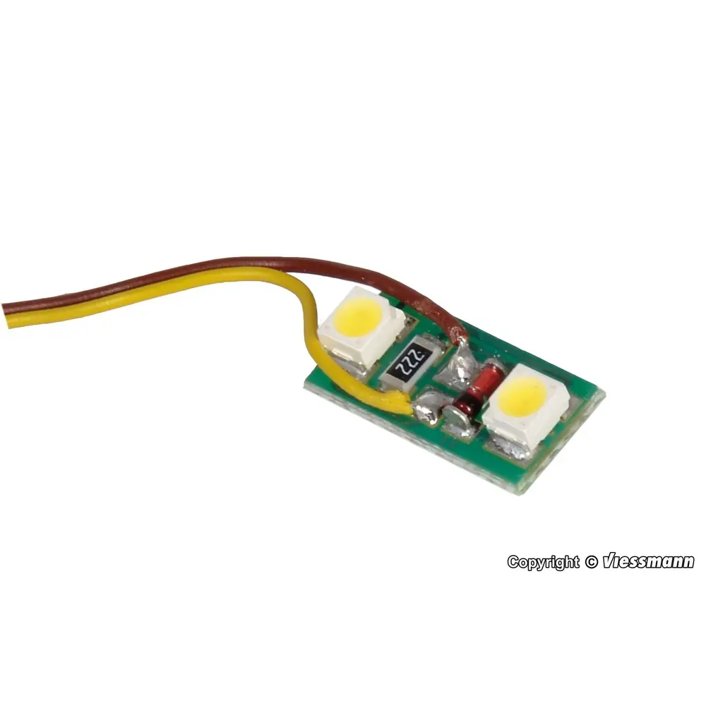 Éclairage intérieur de bâtiment Viessmann 6021 - HO 1/87 - 2 LED blanc chaud - 2