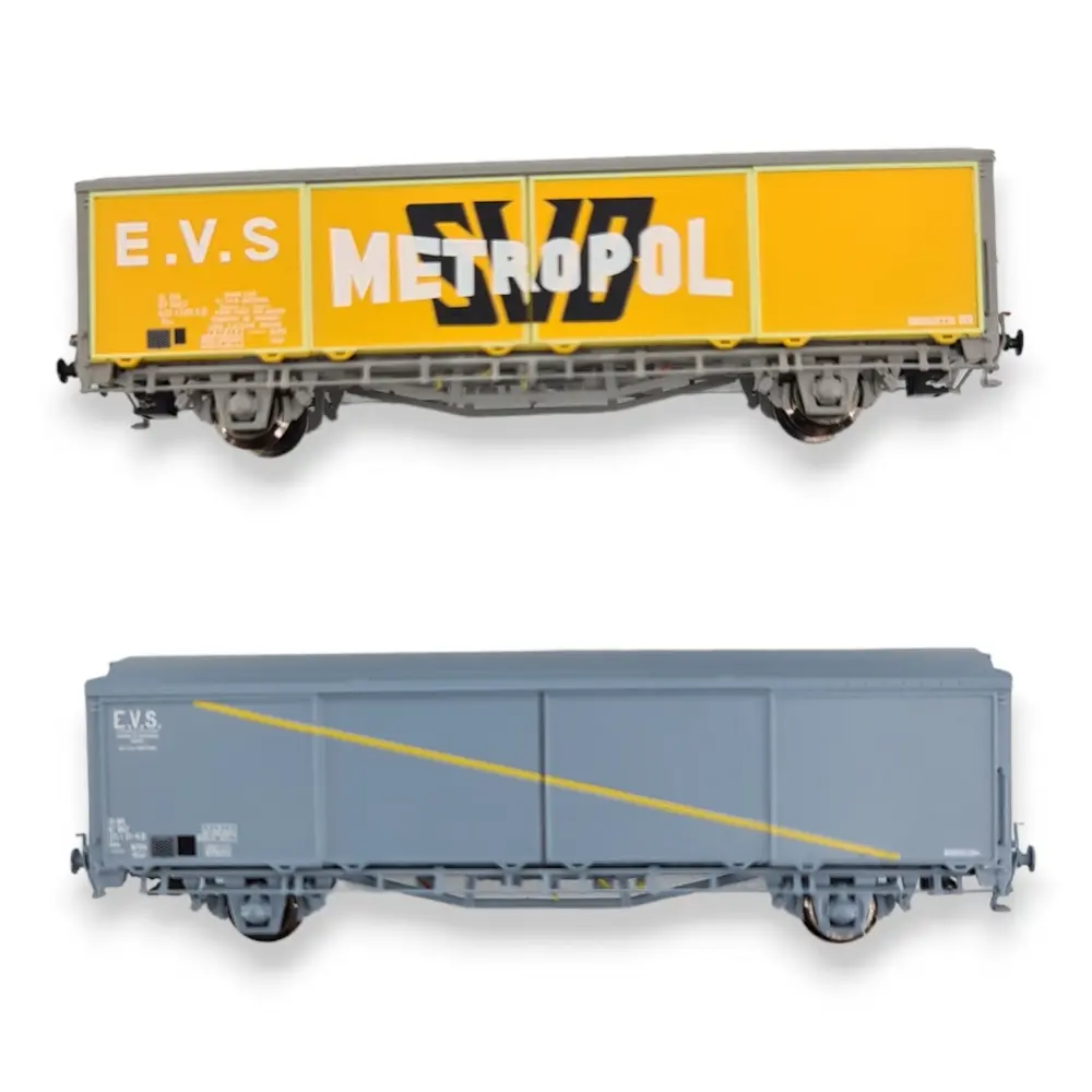 Set wagons couvert EVS Hs Trains160 16034 - N 1/160 - SNCF - Ep IV - 3