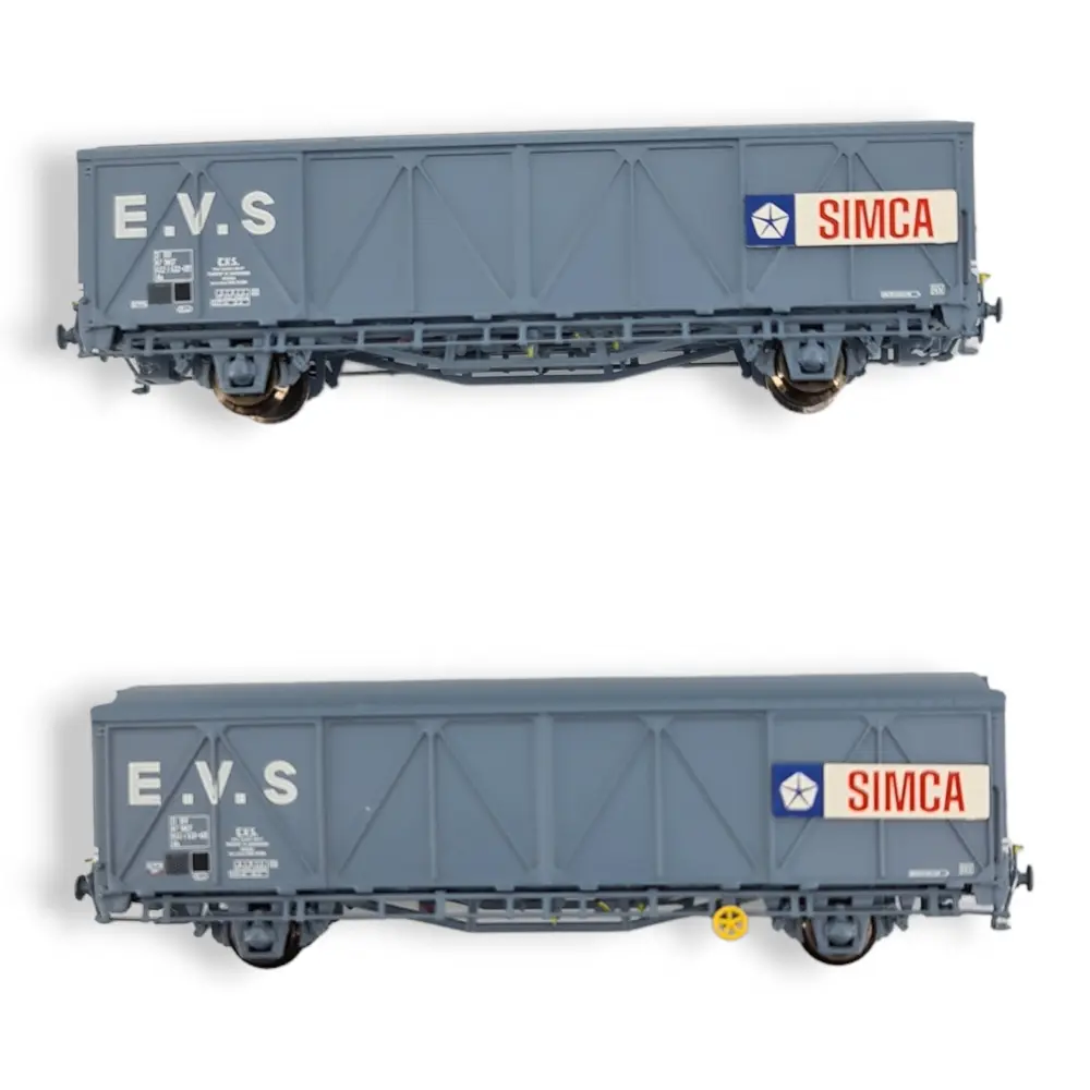 Set 2 Wagons de Marchandises EVS Hs - TRAINS160 16042 - N : 1/160 - SNCF - EP. IV  - 3