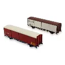 Set wagons de marchandises EVS Trains160 16032 - N 1/160 - SNCF - Ep IV - 2