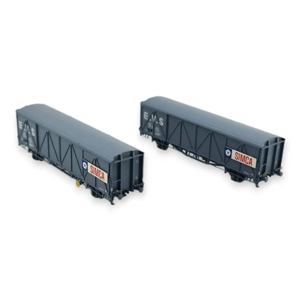 Set 2 Wagons de Marchandises EVS Hs - TRAINS160 16042 - N : 1/160 - SNCF - EP. IV  - 2