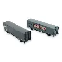 Set 2 wagons couverts EVS Hbis & Hs - Trains160 16035 - N : 1/160 - SNCF - EP. IV/V  - 2