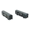 Set 2 wagons couvert EVS IK - Trains160 16047 - N 1/160 - SNCF - Ep III - 2
