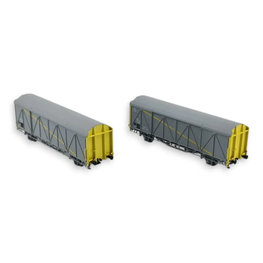 Set 2 wagons couverts EVS Hi Trains160 16052 - N 1/160 - SNCF - 2