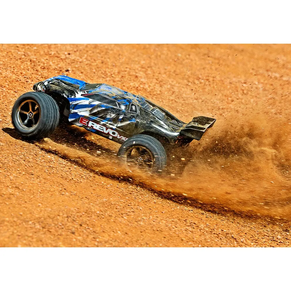 Mini E-revo brushless VXL TSM USB RTR - Traxxas 71076-8-BLUEX - 1/16 - 12