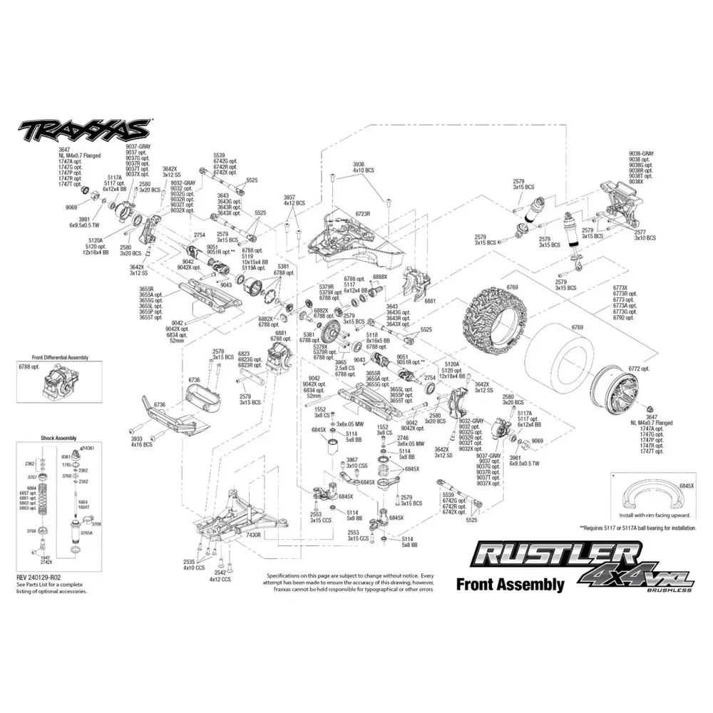 Rustler 4x4 HD VXL Brushless 3S Clipless TSM RTR - Traxxas 67376-4-ORNG - 1/10 - 22