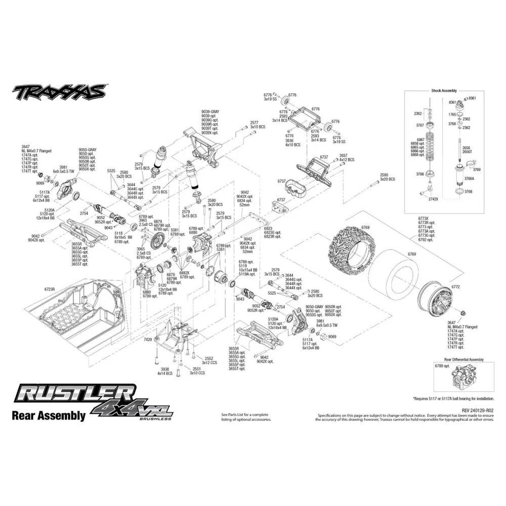 Rustler 4x4 HD VXL Brushless 3S Clipless TSM RTR - Traxxas 67376-4-ORNG - 1/10 - 23