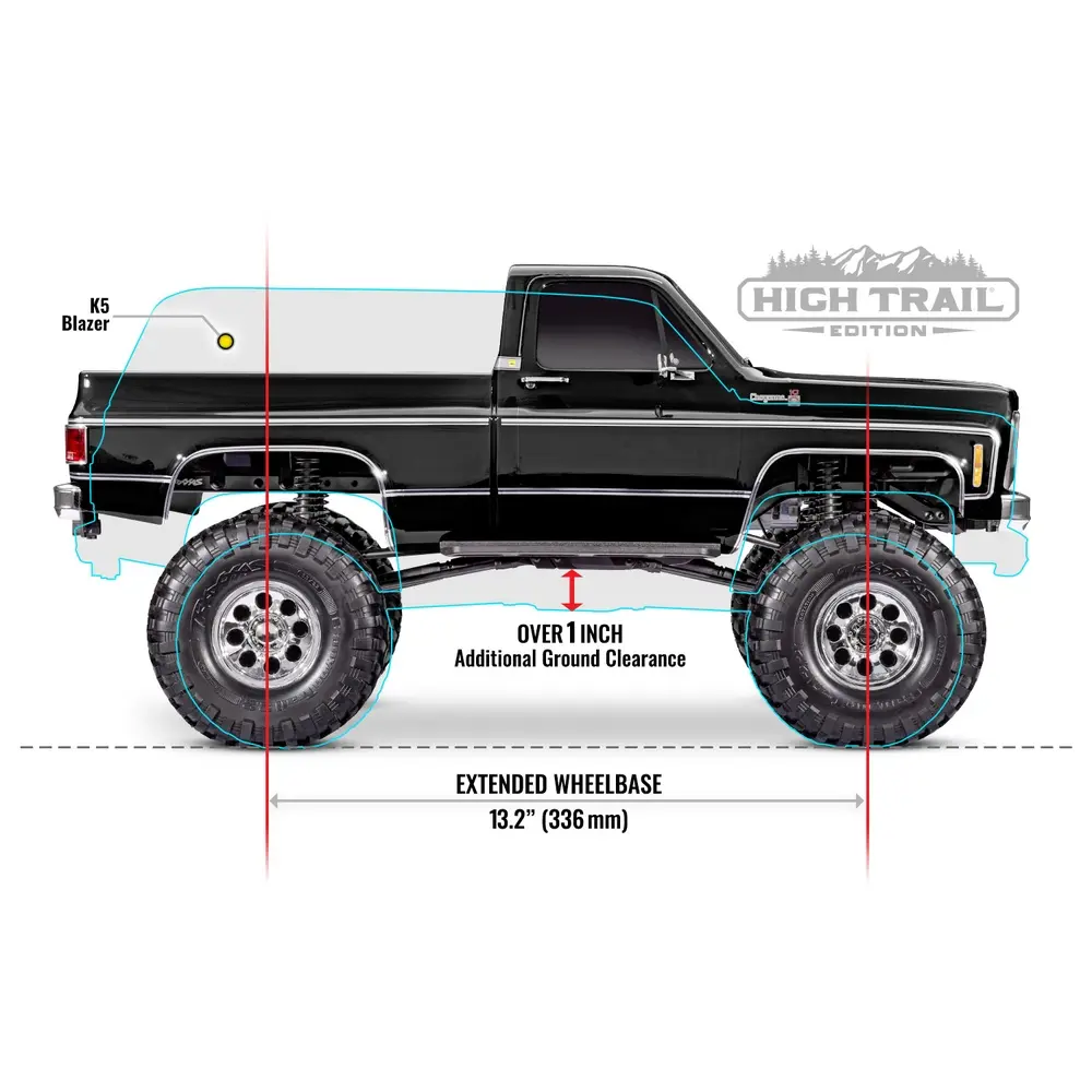 Pick-up TRX-4 High Trail Chevrolet K10 Cheyenne RTR - Traxxas 92056-4-BLK - 1/10 - 21