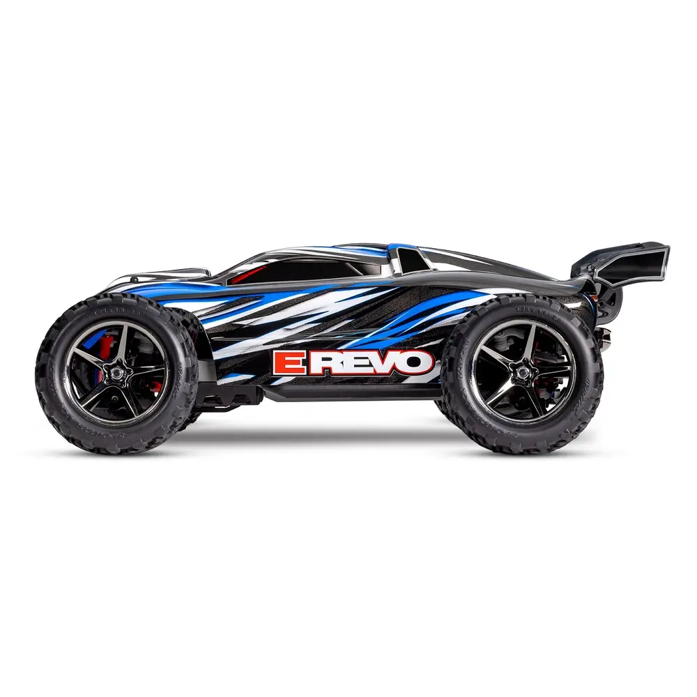 Monster truck E-Revo brushed 100% RTR - Traxxas 71054-8-BLUE - 1/16  - 5