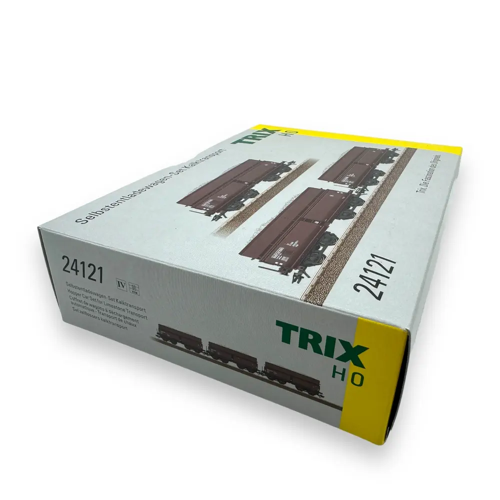 Coffret de 3 wagons à déchargement automatique - Trix 24121 - HO 1/87 - OBB - Ep IV - 2R - 4