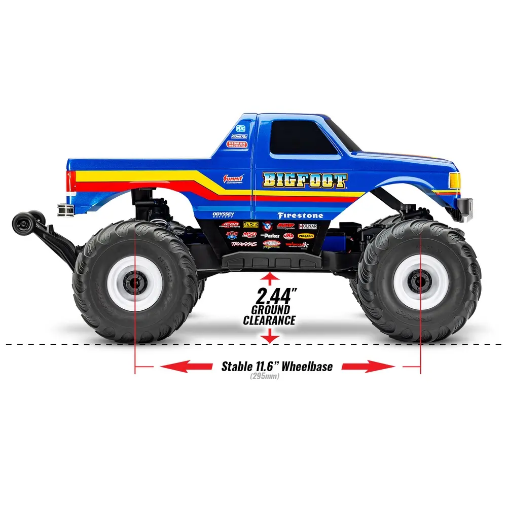 Monster Truck Bigfoot 4x4 BL-2s RTR - Traxxas 67134-4-BLUE - 1/10 - 23