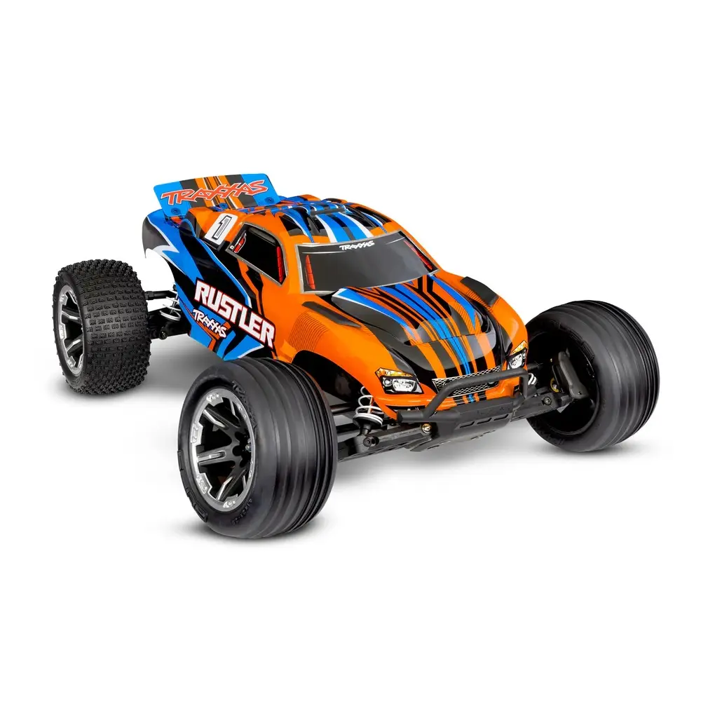 Rustler 2wd XL-5 TQ Clipless RTR + accus, chargeur - Traxxas 37254-8-ORNG - 1/10 - 2
