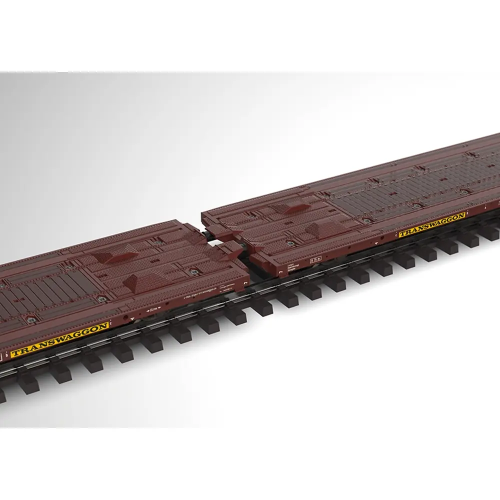 Coffret de wagons plats Laads 800B - Trix T24428 - privée - HO 1/87 - EP. VI - 2R - 2