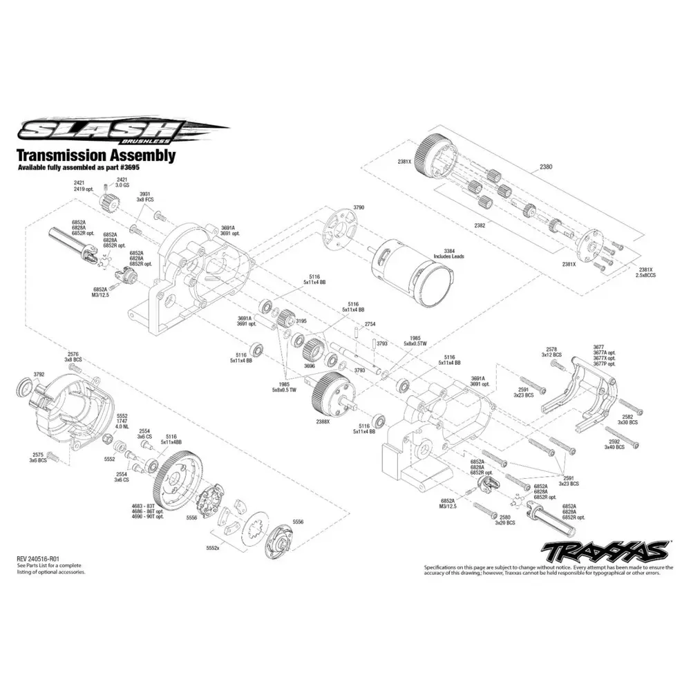 Slash Brushless 2S 4x2 kit à monter V2 - Traxxas 58314-4 - 1/10 - 10