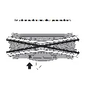 Traversée Jonction Double R2 24,3° Trix 62624 - 188,3 mm - HO : 1/87 - Code 83 - Voie C - 3