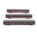 Set de 3 voitures grandes  lignes "Le Capitole" MINITRIX 18218 - SNCF - N 1/160 - 2