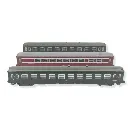 Set 3 voitures grande ligne "Nice-Paris" MINITRIX 18219 - SNCF - N 1/160 - EP IV - 2
